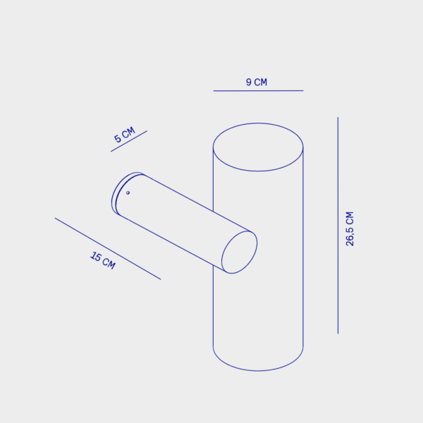 Außen Wandleuchte im minimalistischem Design Abmessungen